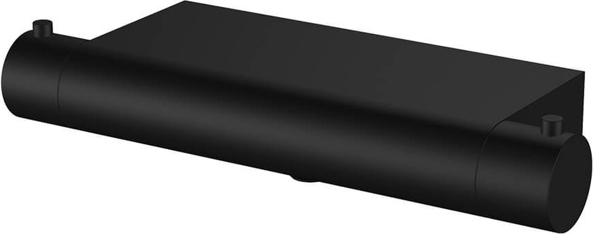 Regn douchethermostaat met planchet mat zwart (10010MB)