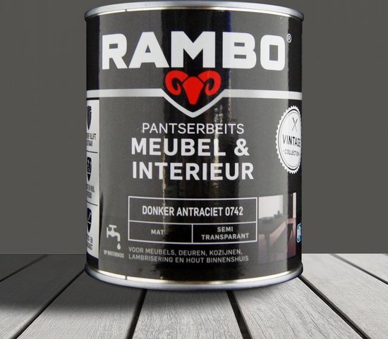 Rambo Pantserbeits Meubel & Interieur Donker Antraciet 0742 750 ml | bol.com