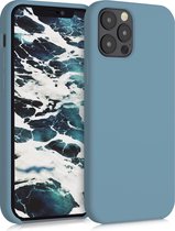 kwmobile telefoonhoesje voor Apple iPhone 12 / 12 Pro - Hoesje met siliconen coating - Smartphone case in Arctische nacht