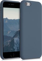 kwmobile telefoonhoesje geschikt voor Apple iPhone 6 / 6S - Hoesje met siliconen coating - Smartphone case in leisteen
