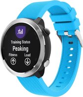 Siliconen Smartwatch bandje - Geschikt voor  Garmin Vivoactive 4 silicone band - 45mm - lichtblauw - Horlogeband / Polsband / Armband