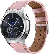 Leer Smartwatch bandje - Geschikt voor  Samsung Gear S3 bandje leer - roze - Horlogeband / Polsband / Armband