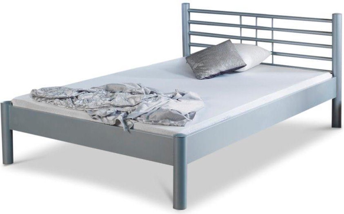 Bed Box Holland Mia metalen bed 140x210 zilver