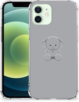 Telefoonhoesje  iPhone 12 Mini TPU Case met transparante rand Baby Olifant