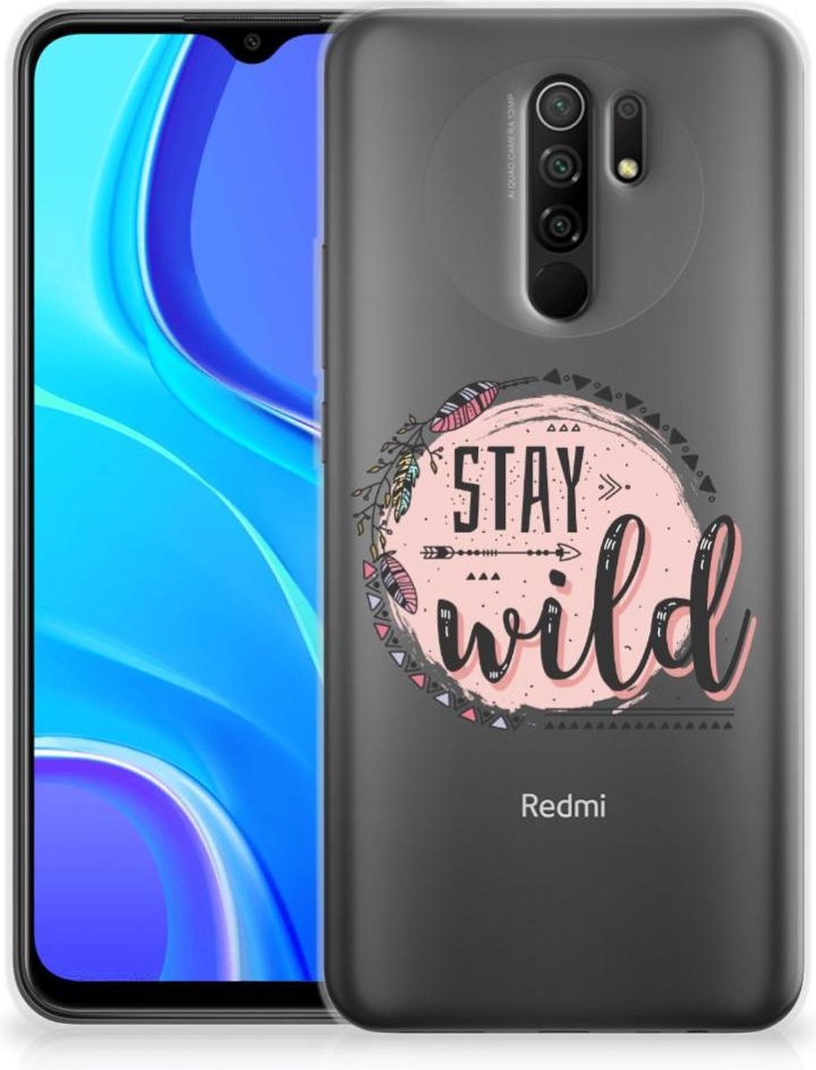 Xiaomi Redmi 9 Telefoonhoesje met Naam Boho Stay Wild