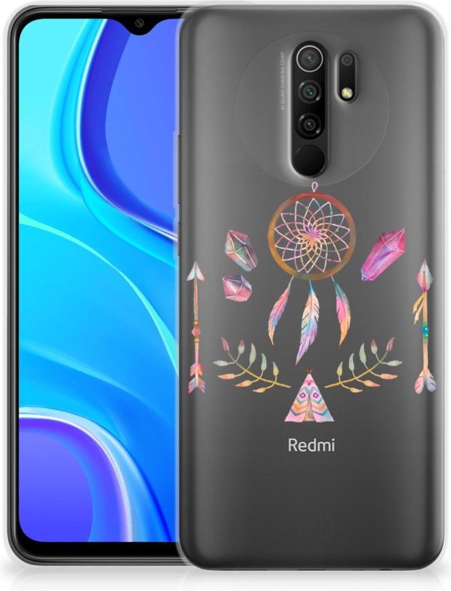 Xiaomi Redmi 9 Telefoonhoesje met Naam Boho Dreamcatcher