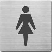 Alco AL-450-1 Pictogram RVS 90x90x1mm - WC Dames -