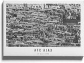 Walljar - Poster Ajax - Voetbalteam - Amsterdam - Eredivisie - Zwart wit - AFC Ajax supporters '82 - 40 x 60 cm - Zwart wit poster