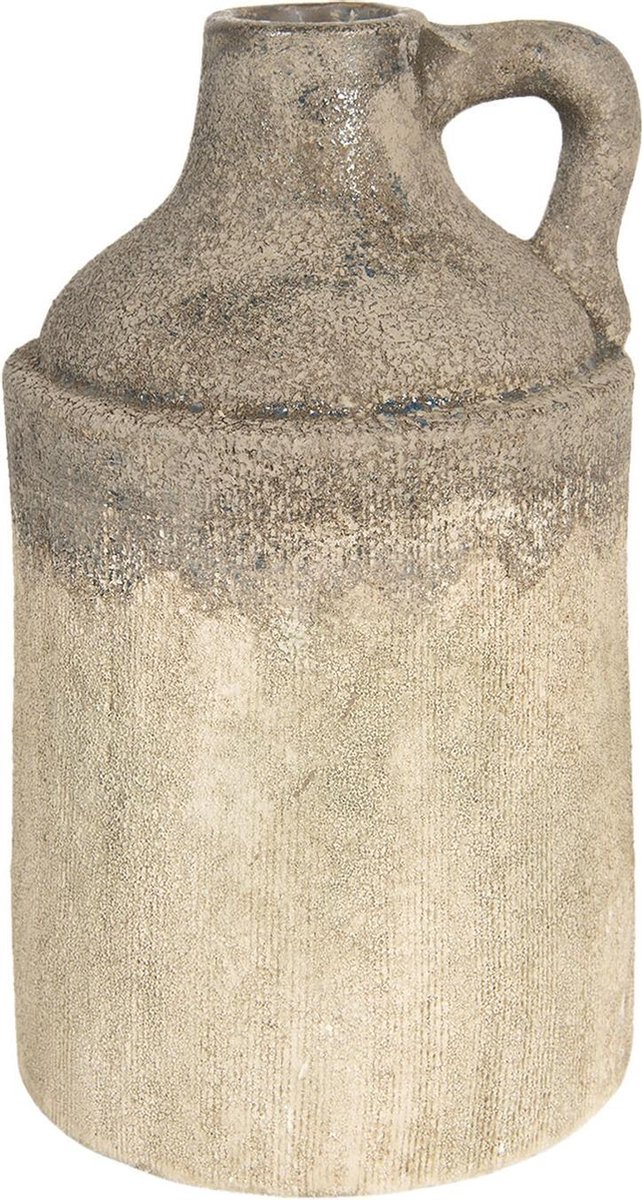 Clayre & Eef Vaas Ø 19x33 cm Bruin Keramiek Bloempot Binnen