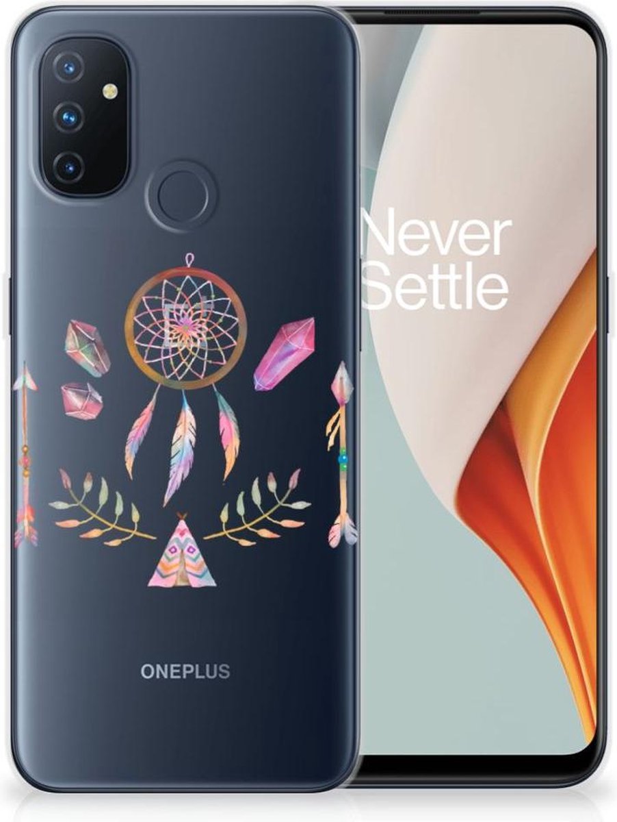 OnePlus Nord N100 Telefoonhoesje met Naam Boho Dreamcatcher
