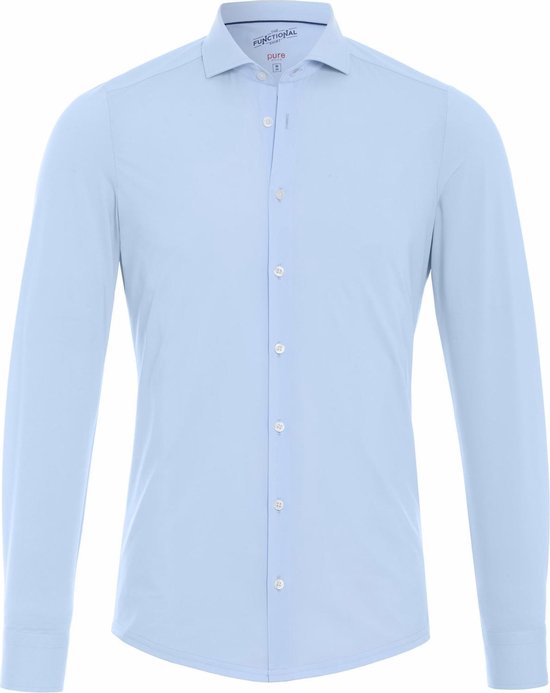 Pure - H.Tico The Functional Shirt Blauw - Heren - Maat 40 - Slim-fit