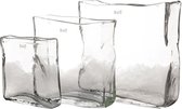 Dutz - design vaas rectangular clear - glas-  mondgeblazen - h 30 cm