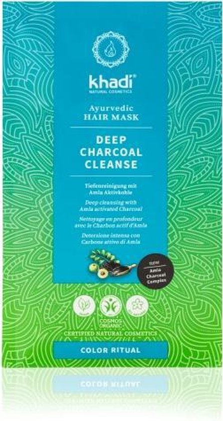 Khadi Deep Charcoal Cleanse 50g haarmasker Unisex