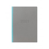 Letts of London Two Tone A5 2021 week to view agenda Grey / Teal