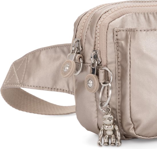 kipling Sac à épaule bandoulière Sac banane Basic Plus Abanu Multi Convertible Crossbody Metallic Glow Beige