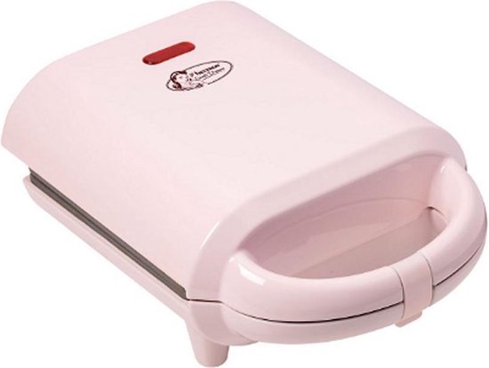 Bestron Wafelmaker voor wafelsticks, Wafelijzer met antiaanbaklaag & indicatielampje, 460W, kleur: roze - Bestron