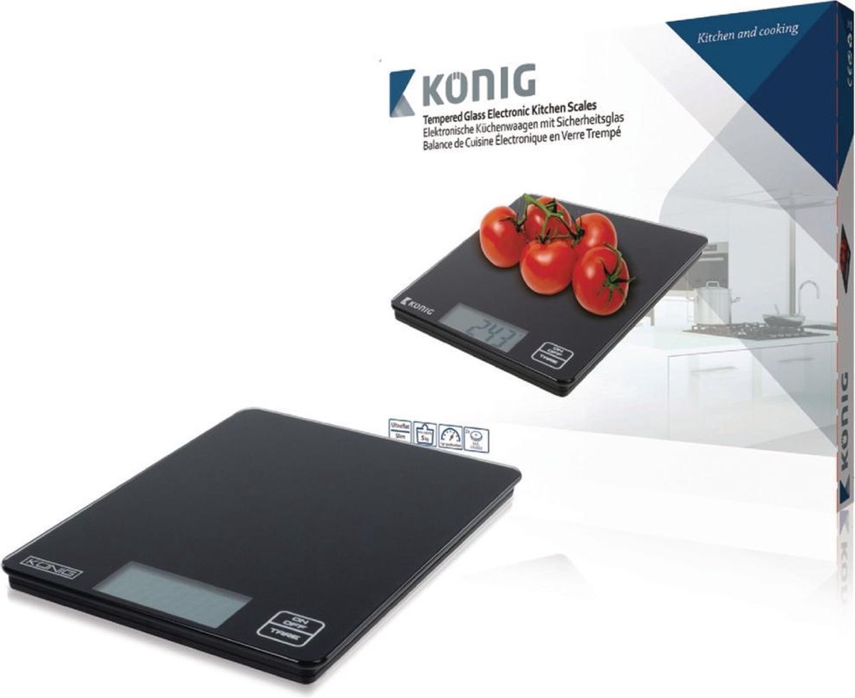 Konig König Digitale keukenweegschaal zwart