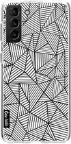 Casetastic Samsung Galaxy S21 Plus 4G/5G Hoesje - Softcover Hoesje met Design - Abstraction Lines Print