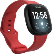 iMoshion Siliconen Smartwatch Bandje voor de Fitbit Versa 3, Fitbit Sense - Rood