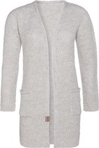 Knit Factory Luna Gebreid Vest Beige - Gebreide dames cardigan - Middellang vest reikend tot boven de knie - Beige damesvest gemaakt uit 30% wol en 70% acryl - 40/42 - Met steekzakken