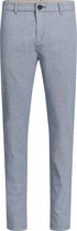 WE Fashion Heren skinny fit chambray chino