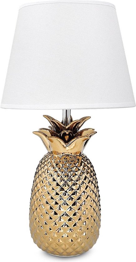 Tafellamp in ananas design - 35 cm hoog - decoratieve keramische lamp voor  nachtkastje... | bol