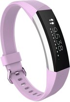 Siliconen Smartwatch bandje - Geschikt voor  Fitbit Alta / Alta HR siliconen bandje - lavendel - Maat: S - Horlogeband / Polsband / Armband