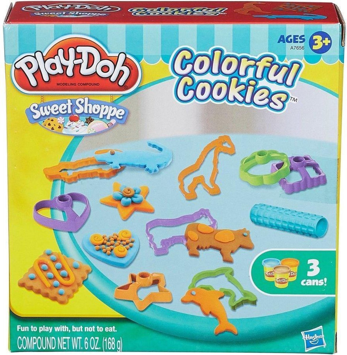 Play-Doh Colorful Cookies + 3 Potjes Klei en 8 Steekvormpjes - Play-Doh