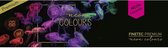 Verftablet 30x22mm Neon Aquarellcolors, 6 stuks in blik, Finetec