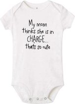 Baby romper – My mom thinks she is in charge, that’s so cute