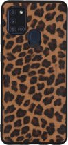 Hardcase Backcover Samsung Galaxy A21s hoesje - Luipaard