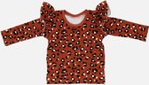 Ruffle Leopard Top - Rust-80