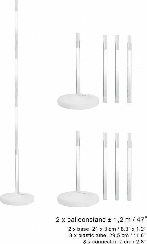 Ensemble de colonnes de ballons 2 pièces de 120 cm de haut
