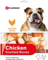 Flamingo hondensnack Chick'n snack knotted bone 400gr. Let op: 1 zakje van 400 gram!