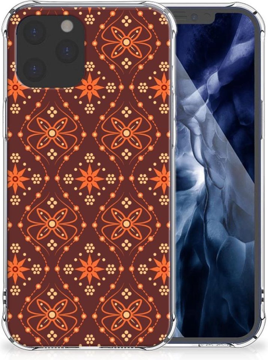 iPhone 12 Pro Max Doorzichtige Silicone Hoesje Batik Brown