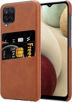 Shieldcase Vintage case met pashouder Samsung Galaxy A12 - bruin