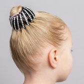 Haarklem met Strass Steentjes - Knot Maker - Bun Maker Zwart met Glitter