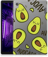 Leuk Hoesje Lenovo Tab M10 HD (2de generatie) Bumper Case Avocado Singing met doorzichte zijkanten