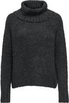 Only Trui Onlolivia L/s Loose Rollneck Ex Knt 15227776 Charcoal Grey Dames Maat - L