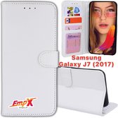 EmpX Telefoonhoesje - Book Case - Geschikt Voor Samsung Galaxy J7 (2017) - Wit