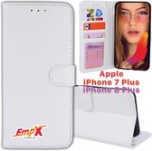EmpX Telefoonhoesje - Book Case - Geschikt Voor Apple IPhone 8 Plus - Wit