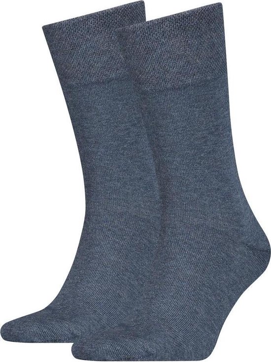 Basset heren katoenen sokken 1 paar - 42 - Blauw.