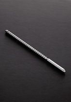 DIP STICK Ribbed (10x240mm) - Bondage Toys - silver - Discreet verpakt en bezorgd