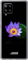 6F hoesje - geschikt voor Samsung Galaxy A42 -  Transparant TPU Case - Purple Flower in the Dark #ffffff
