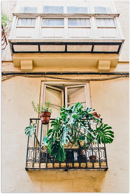 Poster – Italiaans Balkon - 60x90cm Foto op Posterpapier