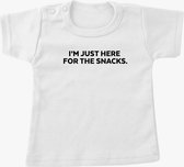 I’m just here for the snacks T-shirt White – maat 56