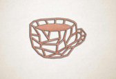 Wanddecoratie - Kopje koffie - M - 60x86cm - Multiplex - muurdecoratie - Line Art