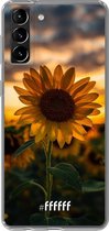 6F hoesje - geschikt voor Samsung Galaxy S21 -  Transparant TPU Case - Sunset Sunflower #ffffff