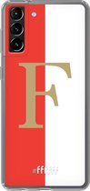 6F hoesje - geschikt voor Samsung Galaxy S21 Plus -  Transparant TPU Case - Feyenoord - F #ffffff