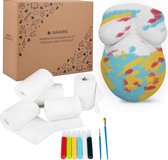 Gipsafdruk set voor zwangerschap -Babybuik 3D afdruk - Inclusief gipsdoekrollen, verf, borstels - Aandenken van de zwangerschap - Cadeau tip voor babyshower